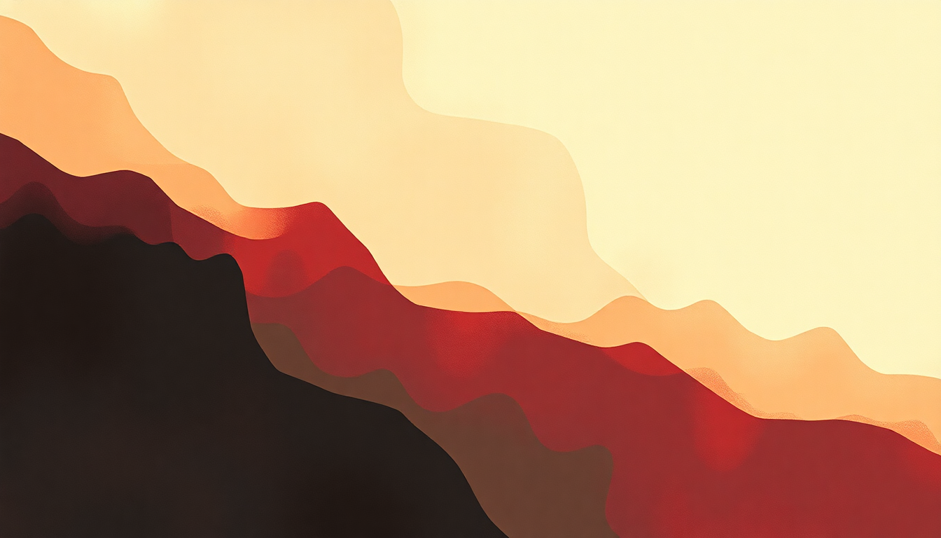 Fan-driven abstract illustration evoking the emotional arc of Lightnins Boogie by Lightnin Hopkins