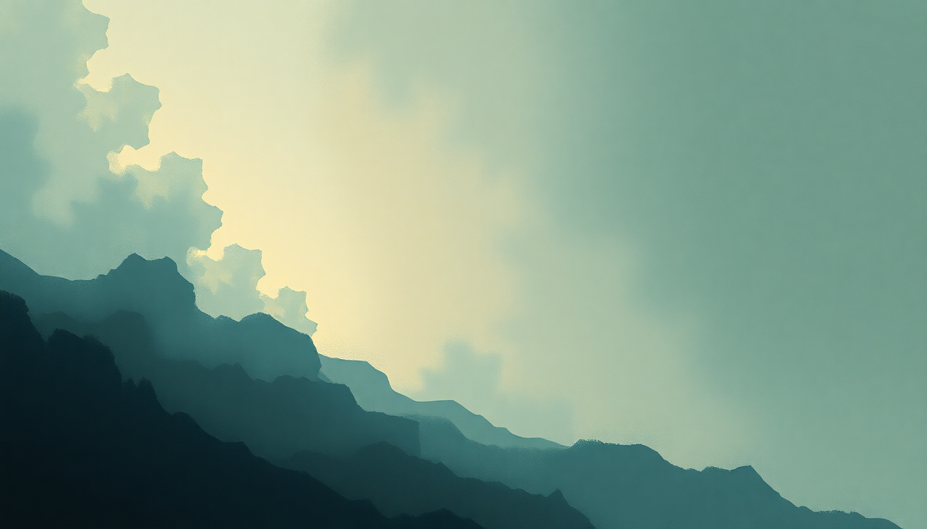 Fan-driven abstract illustration evoking the emotional arc of Like Acid Rain by Unknown Mortal Orchestra