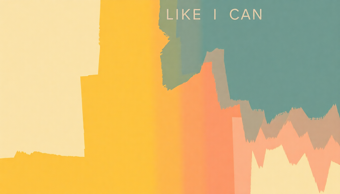 Fan-driven abstract illustration evoking the emotional arc of Like I Can by Sam Smith