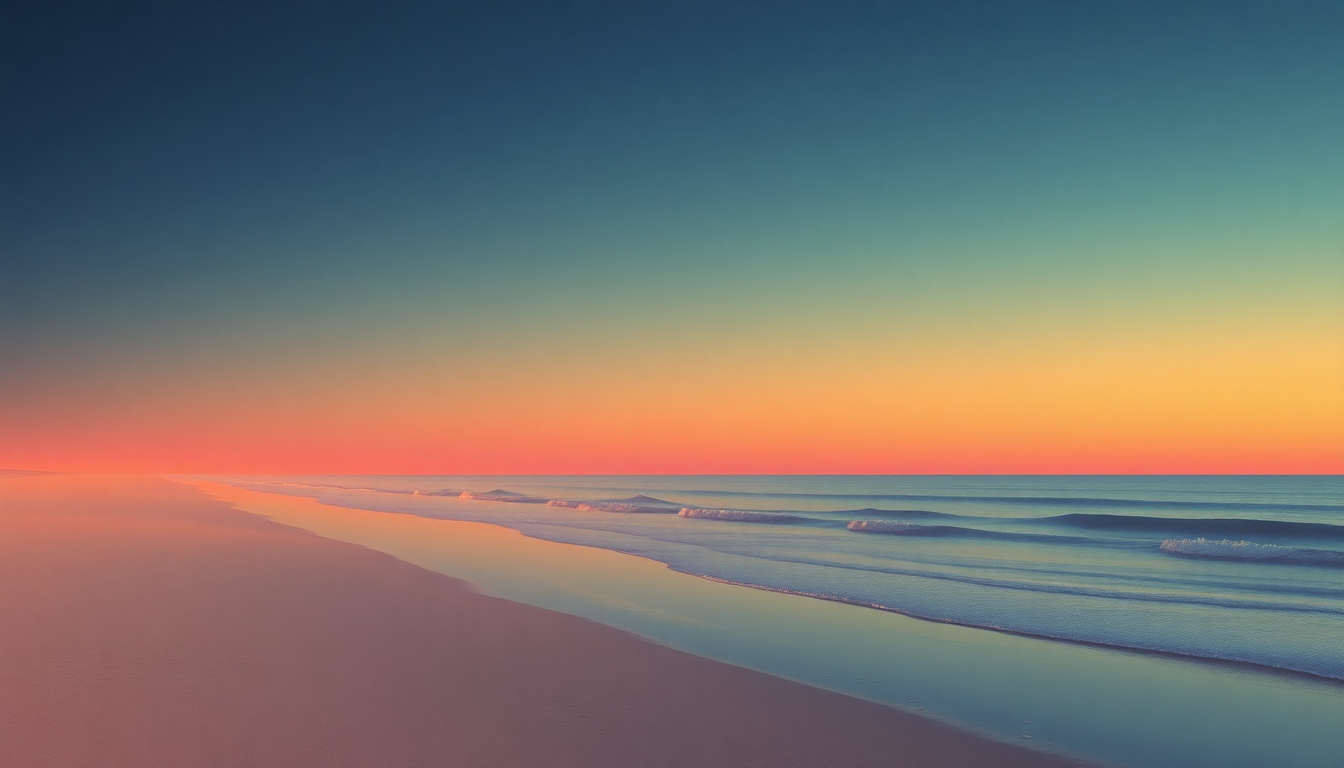 Fan-driven abstract illustration evoking the emotional arc of Lily on the Beach by Tangerine Dream