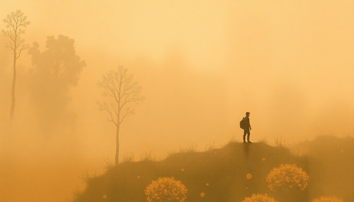 Fan-driven abstract illustration evoking the emotional arc of Little Bo-Peep by Traditional