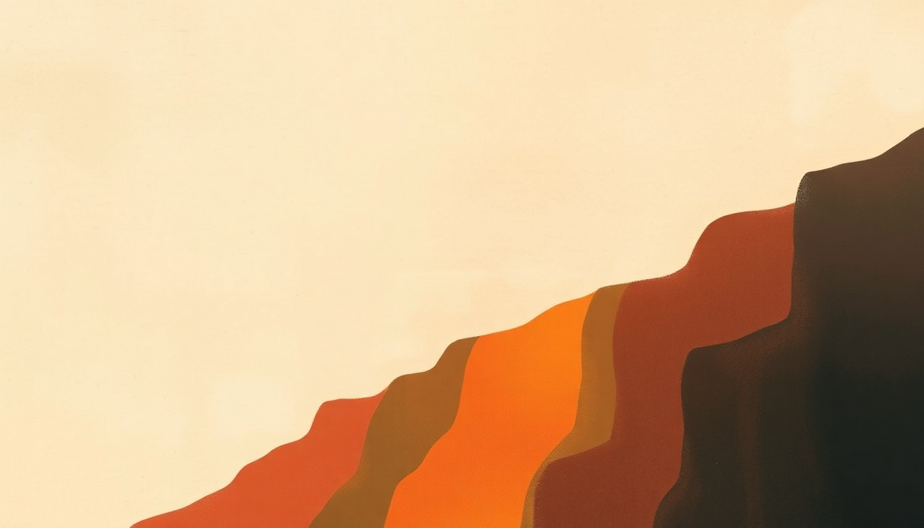 Fan-driven abstract illustration evoking the emotional arc of Little Boy Lost by Abdullah Ibrahim