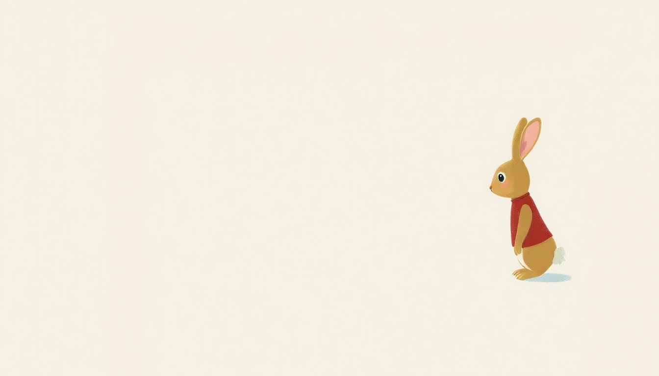 Fan-driven abstract illustration evoking the emotional arc of Little Peter Rabbit by Traditional
