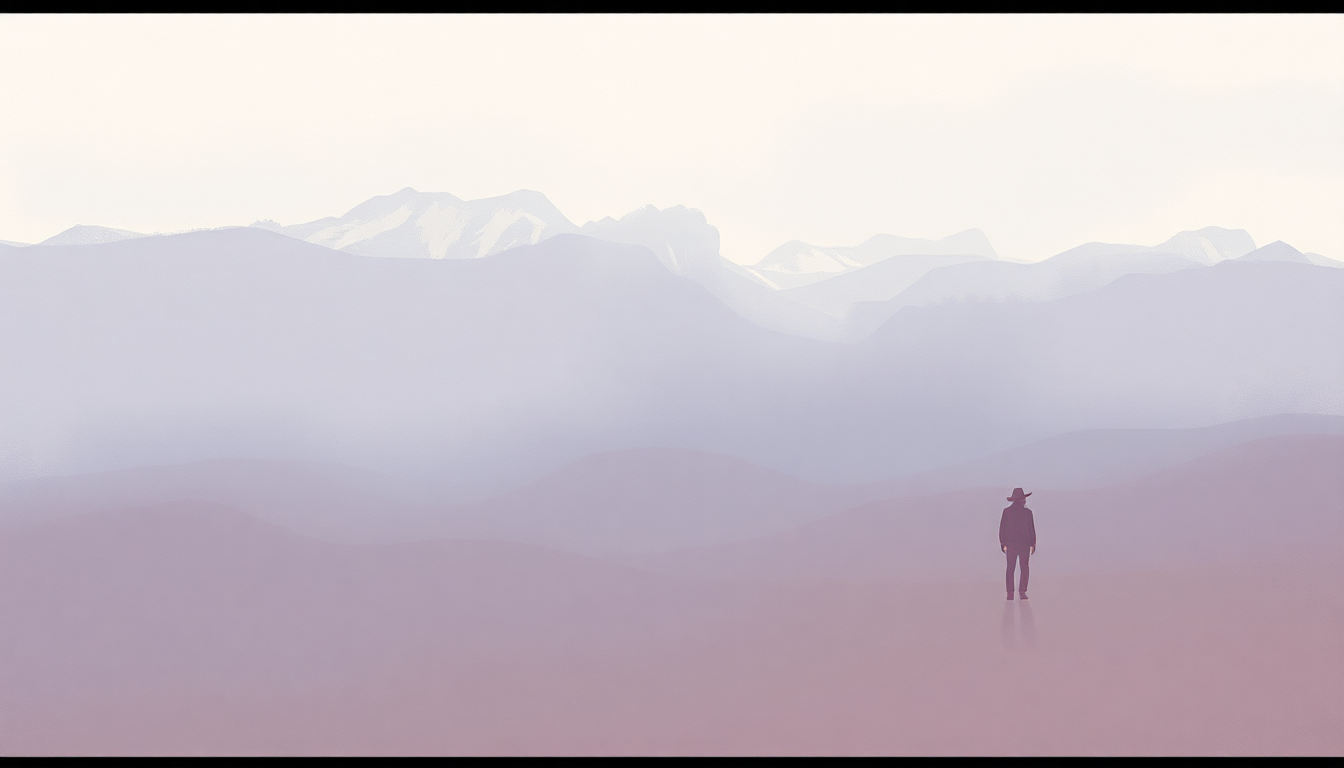 Fan-driven abstract illustration evoking the emotional arc of Little Sister by Dwight Yoakam