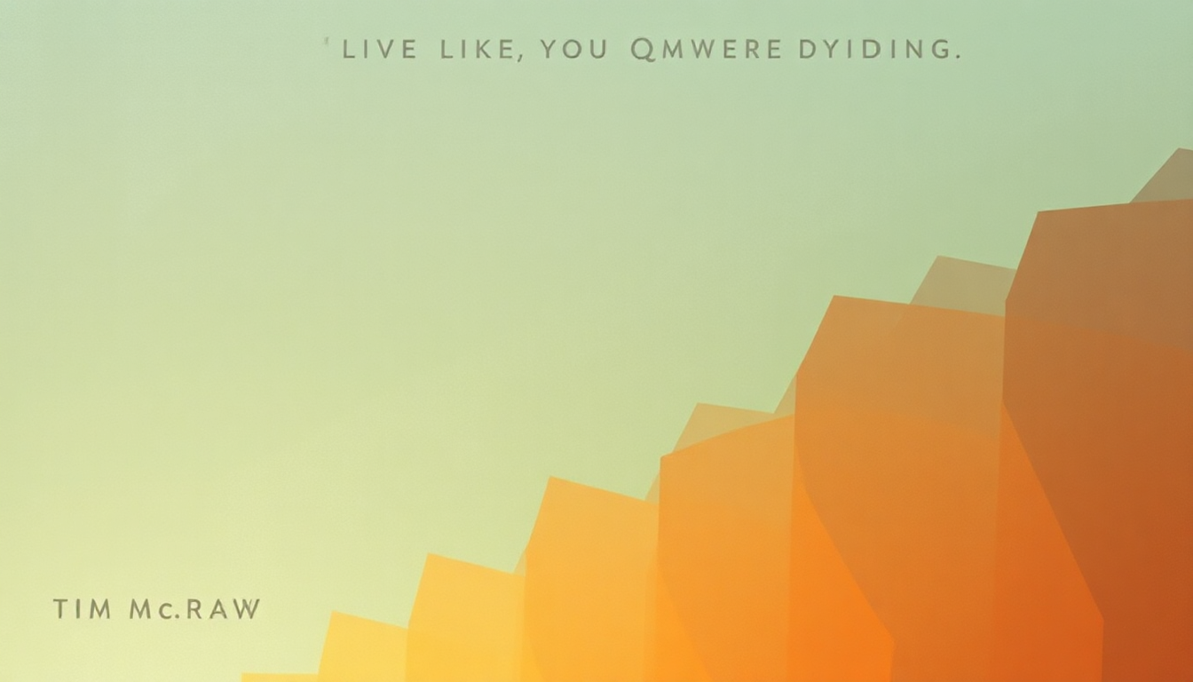 Fan-driven abstract illustration evoking the emotional arc of Live Like You Were Dying by Tim McGraw