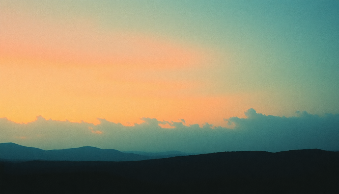 Fan-driven abstract illustration evoking the emotional arc of Living Around by The Promise Ring