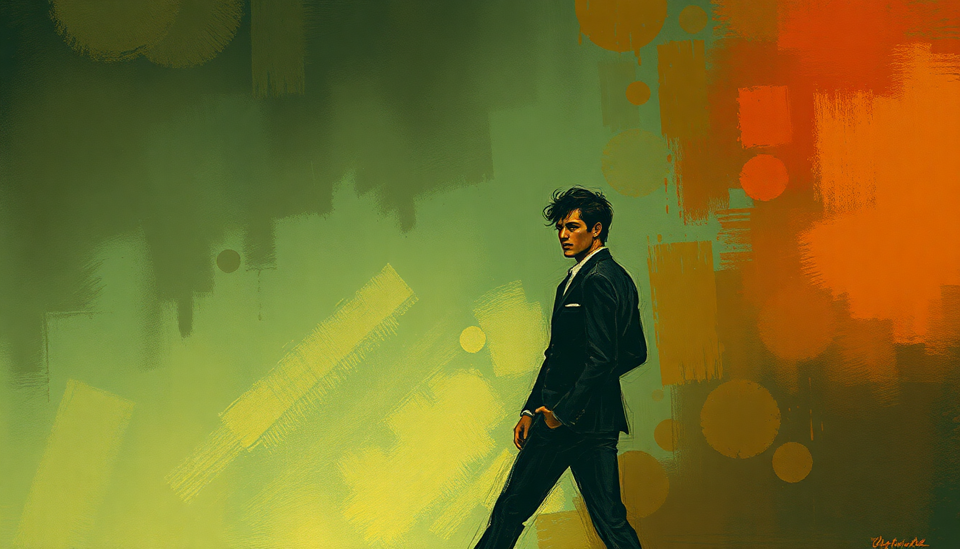 Fan-driven abstract illustration evoking the emotional arc of Long Tall Sally by Little Richard