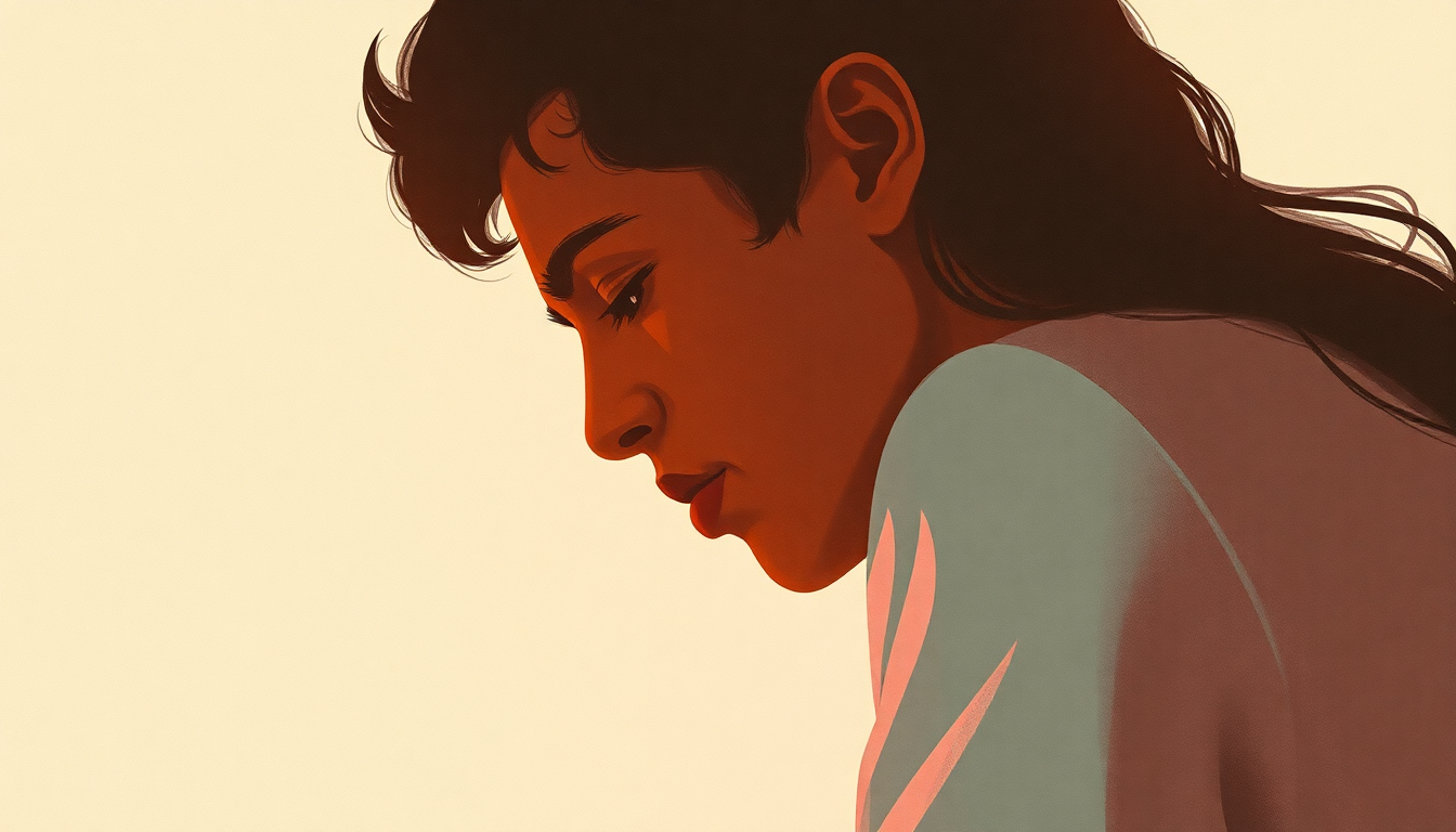 Fan-driven abstract illustration evoking the emotional arc of Lookin for a Love by Bobby Womack