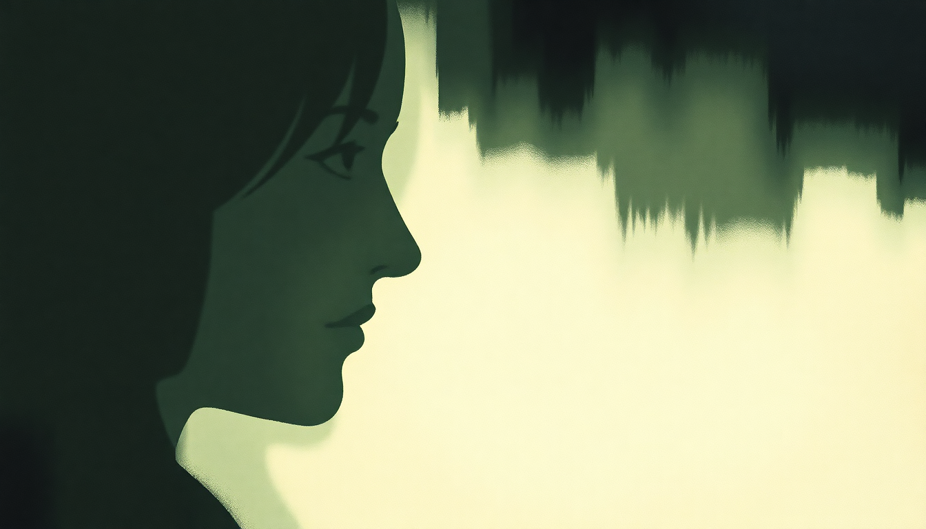 Fan-driven abstract illustration evoking the emotional arc of Louise McGhee by Son House