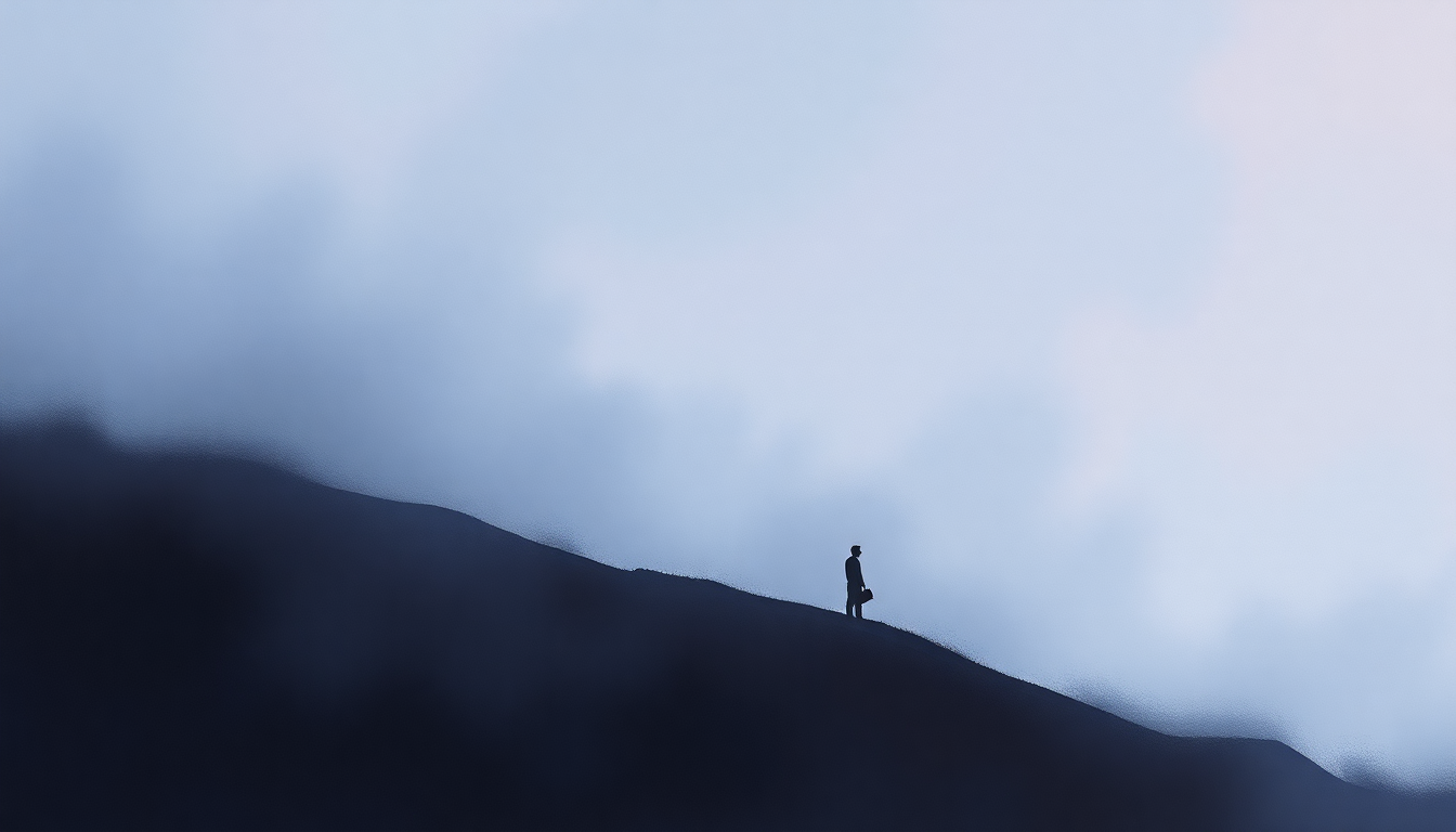 Fan-driven abstract illustration evoking the emotional arc of Love Affair by Ennio Morricone