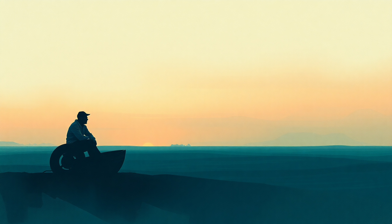 Fan-driven abstract illustration evoking the emotional arc of Love Boat Captain by Pearl Jam