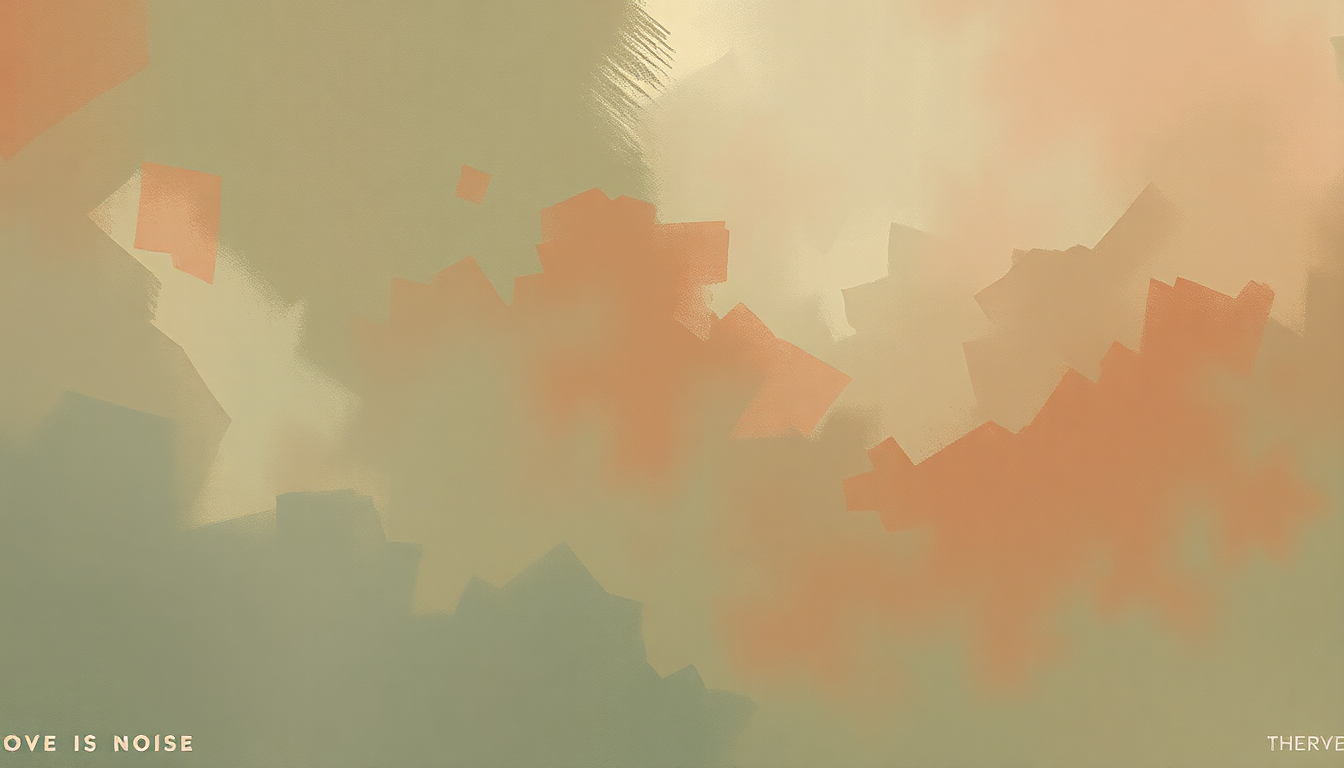 Fan-driven abstract illustration evoking the emotional arc of Love Is Noise by The Verve