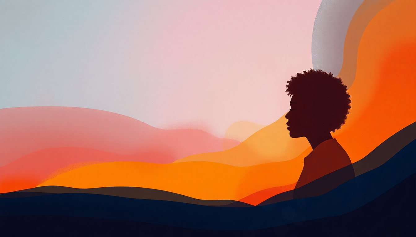 Fan-driven abstract illustration evoking the emotional arc of Love Overboard by Gladys Knight and the Pips