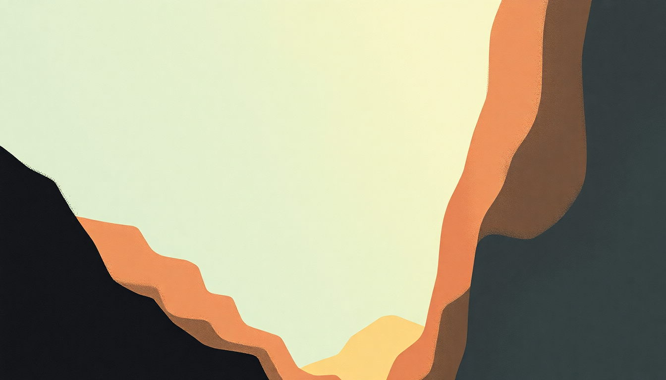 Fan-driven abstract illustration evoking the emotional arc of Lovelier by Mineral