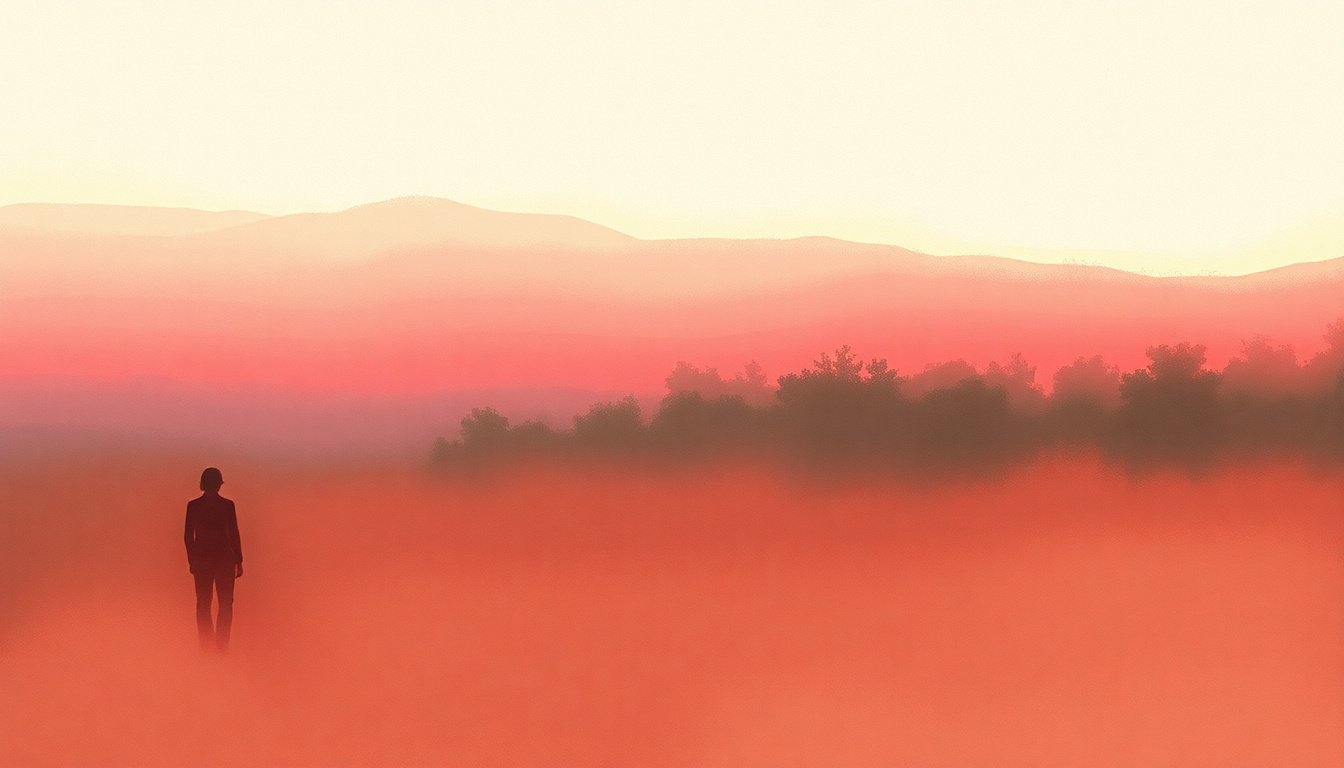 Fan-driven abstract illustration evoking the emotional arc of Lover Lover Lover by Leonard Cohen