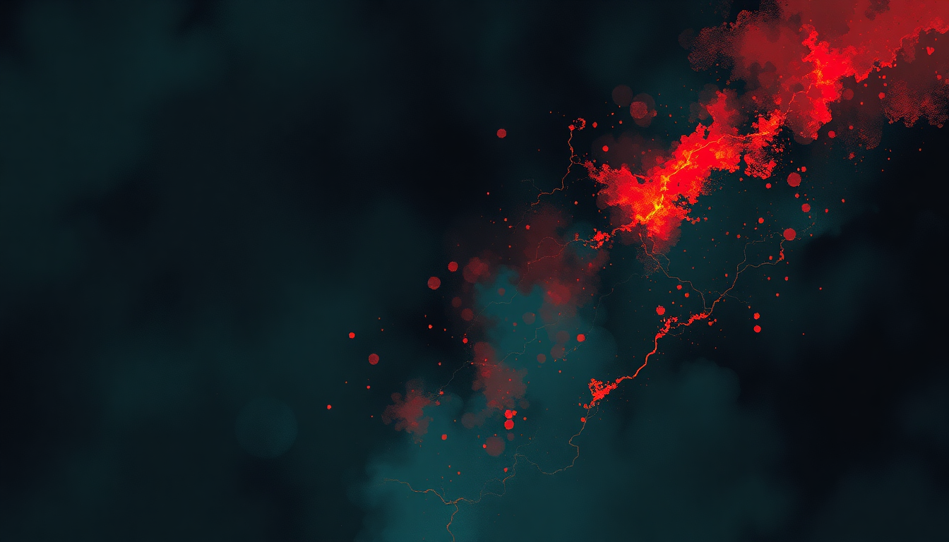 Fan-driven abstract illustration evoking the emotional arc of Madhouse by Anthrax