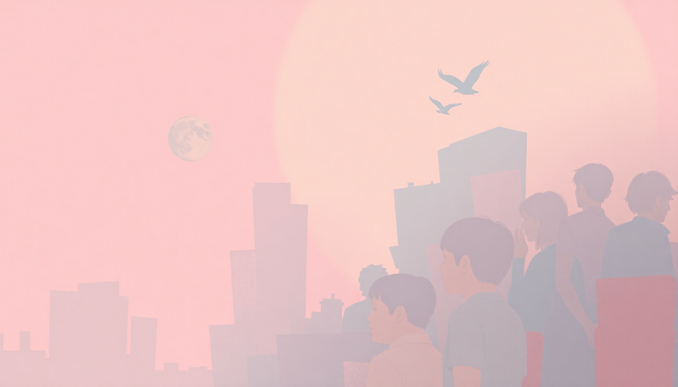 Fan-driven abstract illustration evoking the emotional arc of Mama na Biso by Konono No 1