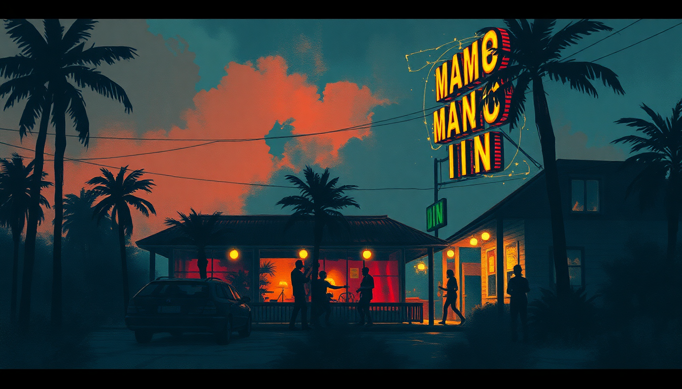 Fan-driven abstract illustration evoking the emotional arc of Mambo Inn by Tito Puente