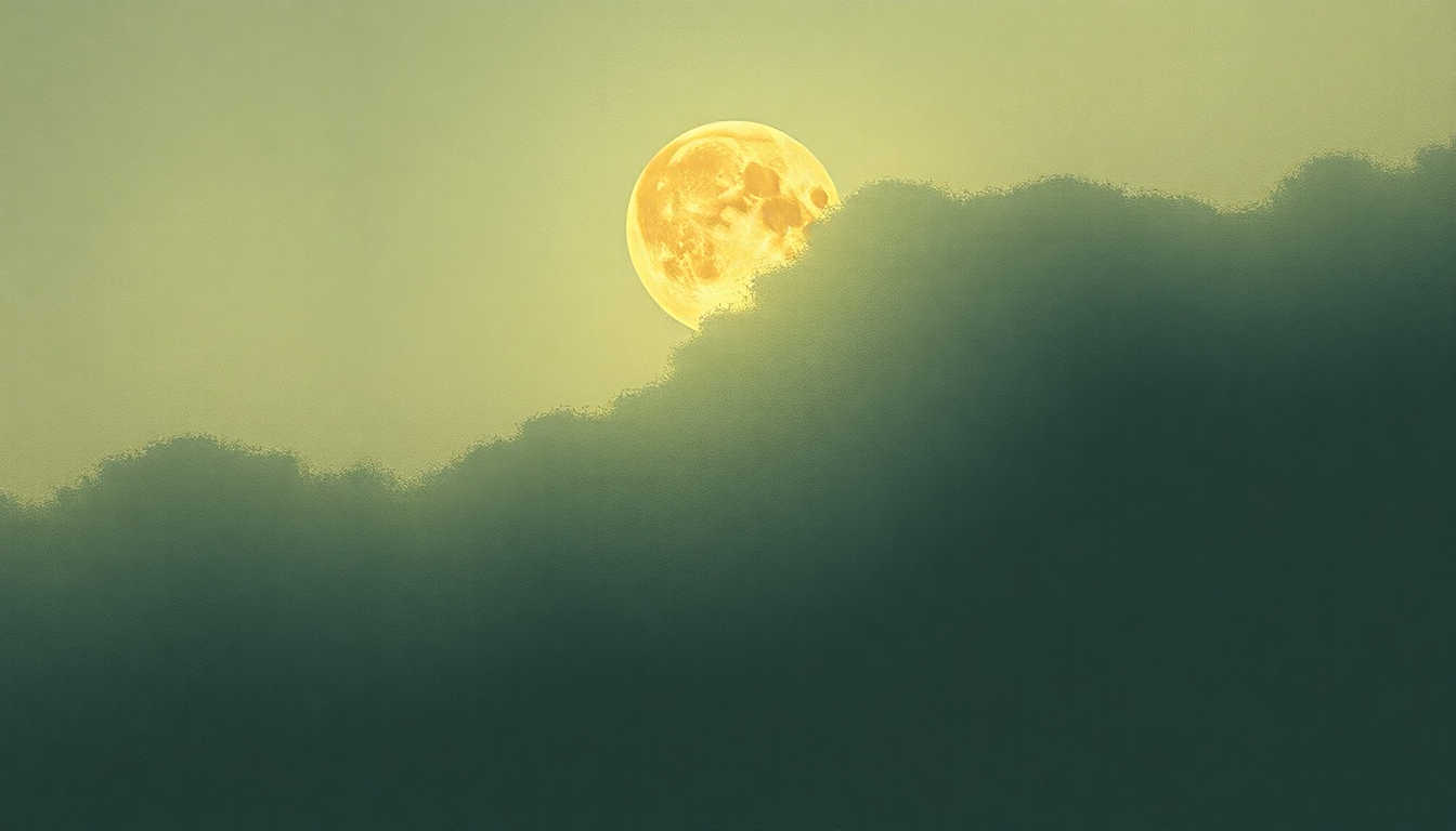 Fan-driven abstract illustration evoking the emotional arc of Man on the Moon by R.E.M.