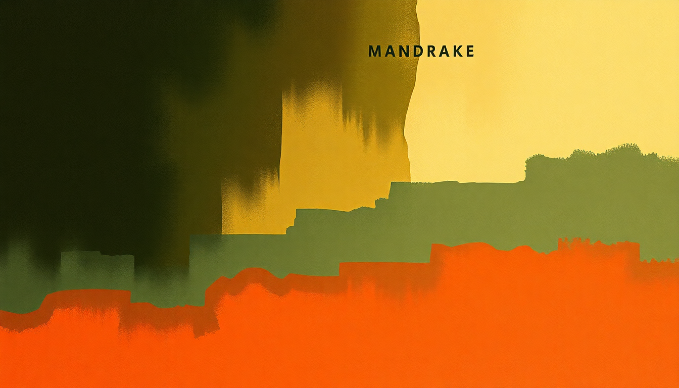 Fan-driven abstract illustration evoking the emotional arc of Mandrake by Eric Dolphy