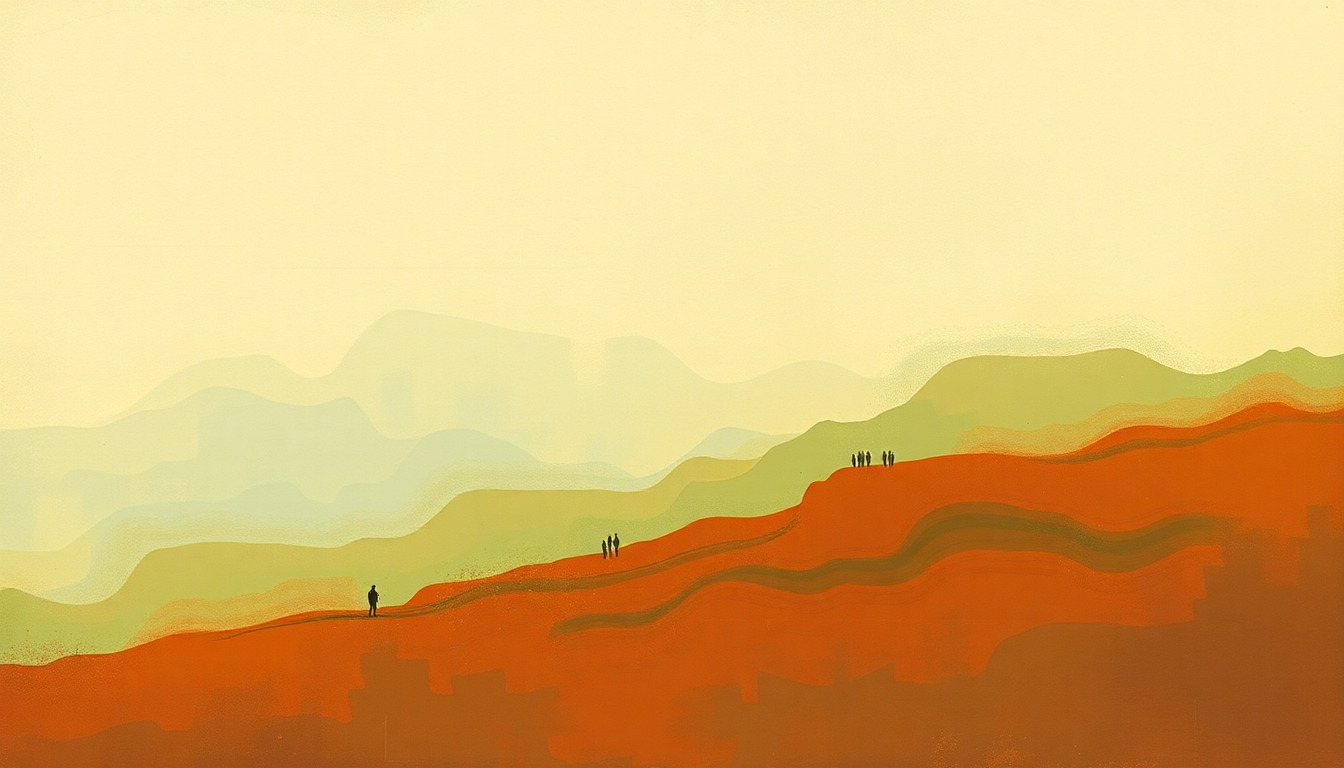 Fan-driven abstract illustration evoking the emotional arc of Matador by Grant Green