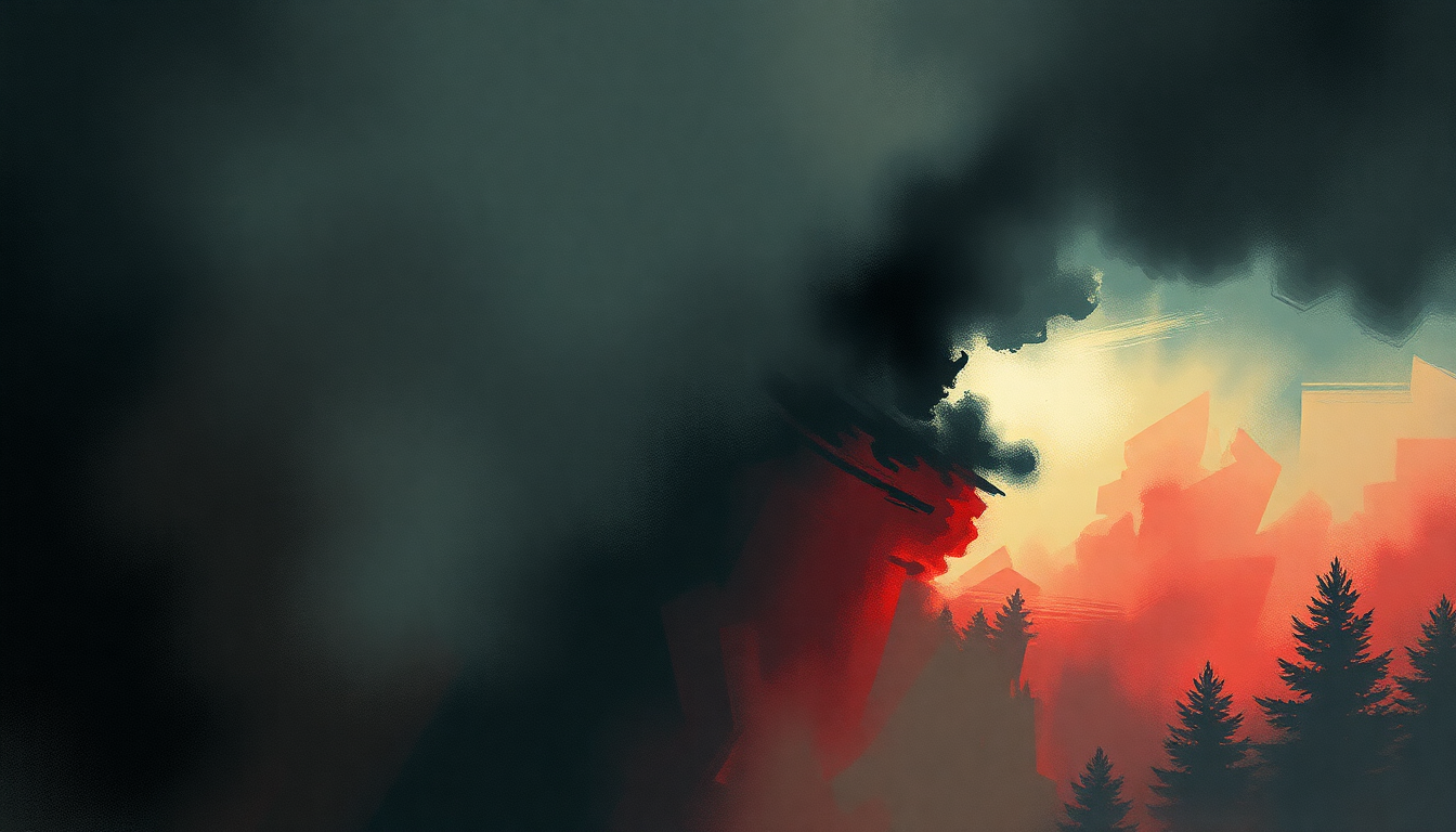 Fan-driven abstract illustration evoking the emotional arc of Medicine by The Prodigy