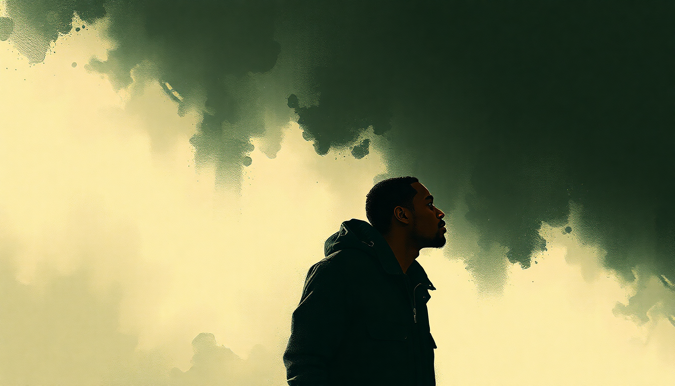 Fan-driven abstract illustration evoking the emotional arc of Meet the Grahams by Kendrick Lamar