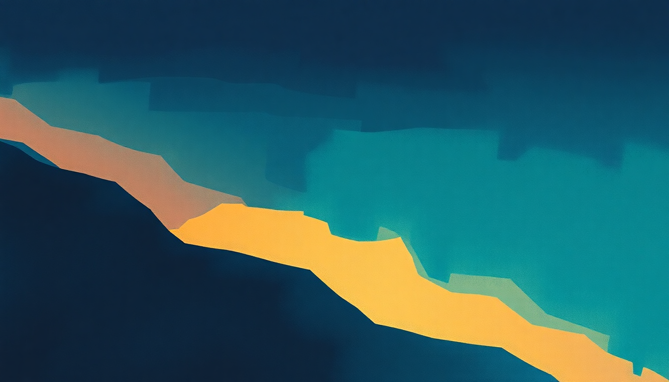 Fan-driven abstract illustration evoking the emotional arc of Memphis Tennessee by Rachel's