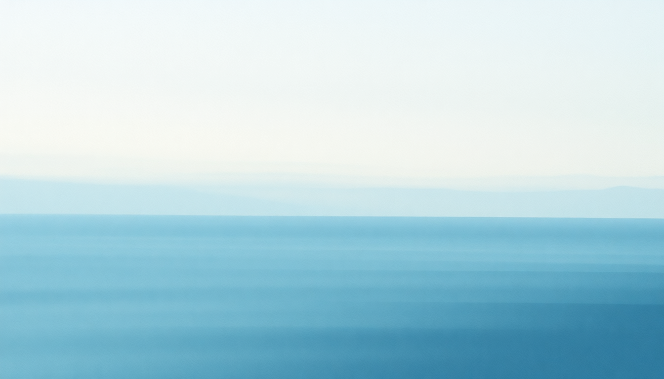 Fan-driven abstract illustration evoking the emotional arc of Mer du Japon by Air