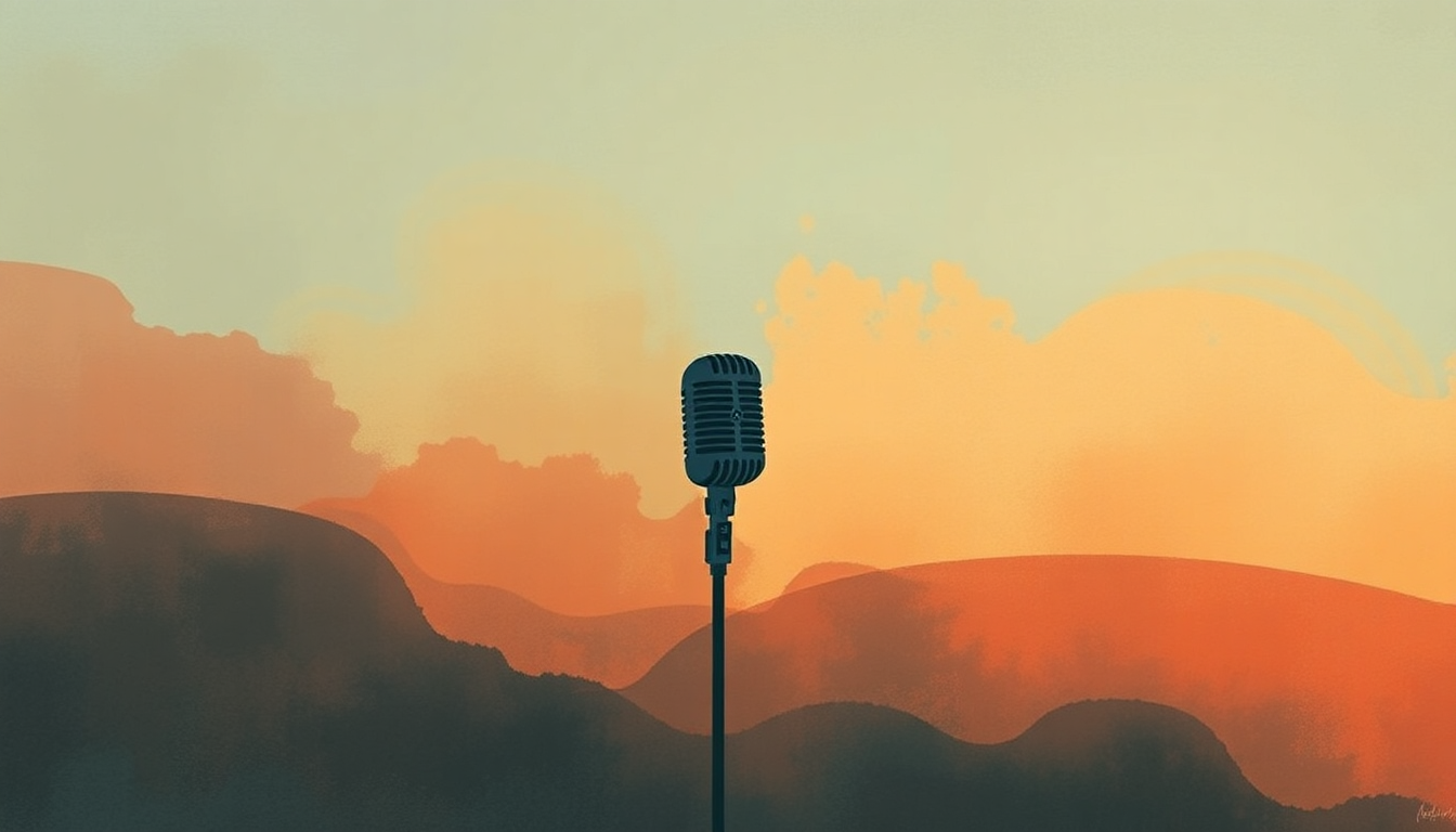 Fan-driven abstract illustration evoking the emotional arc of Microphone by Raheem DeVaughn