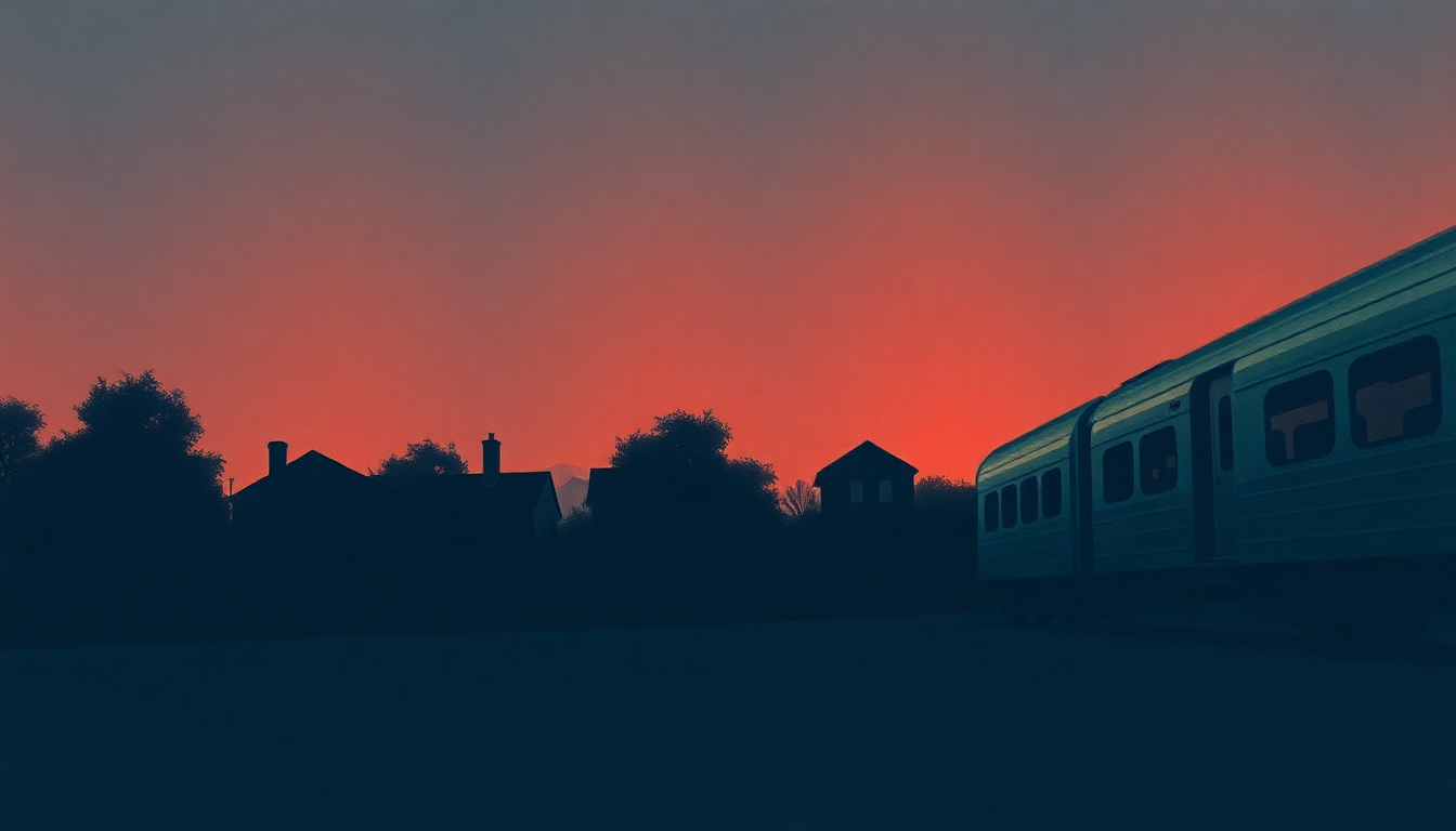 Fan-driven abstract illustration evoking the emotional arc of Midnight Train to Georgia by Gladys Knight and the Pips