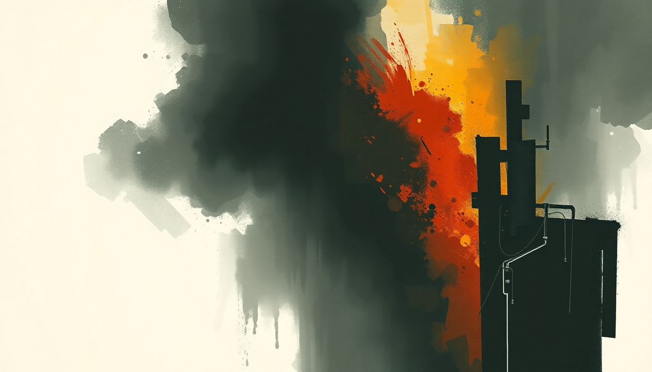 Fan-driven abstract illustration evoking the emotional arc of Mind Your Manners by Pearl Jam