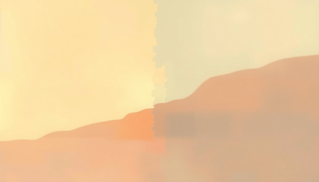 Fan-driven abstract illustration evoking the emotional arc of Mirage by Camel