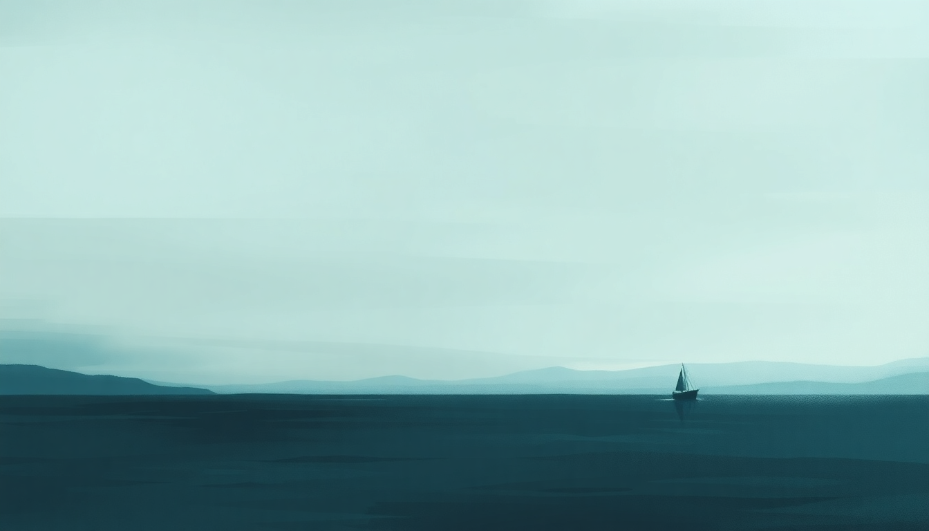 Fan-driven abstract illustration evoking the emotional arc of Missed the Boat by Modest Mouse