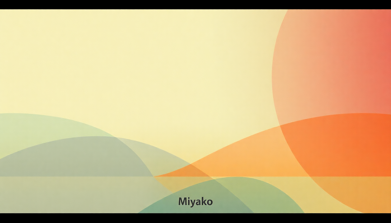 Fan-driven abstract illustration evoking the emotional arc of Miyako by Wayne Shorter