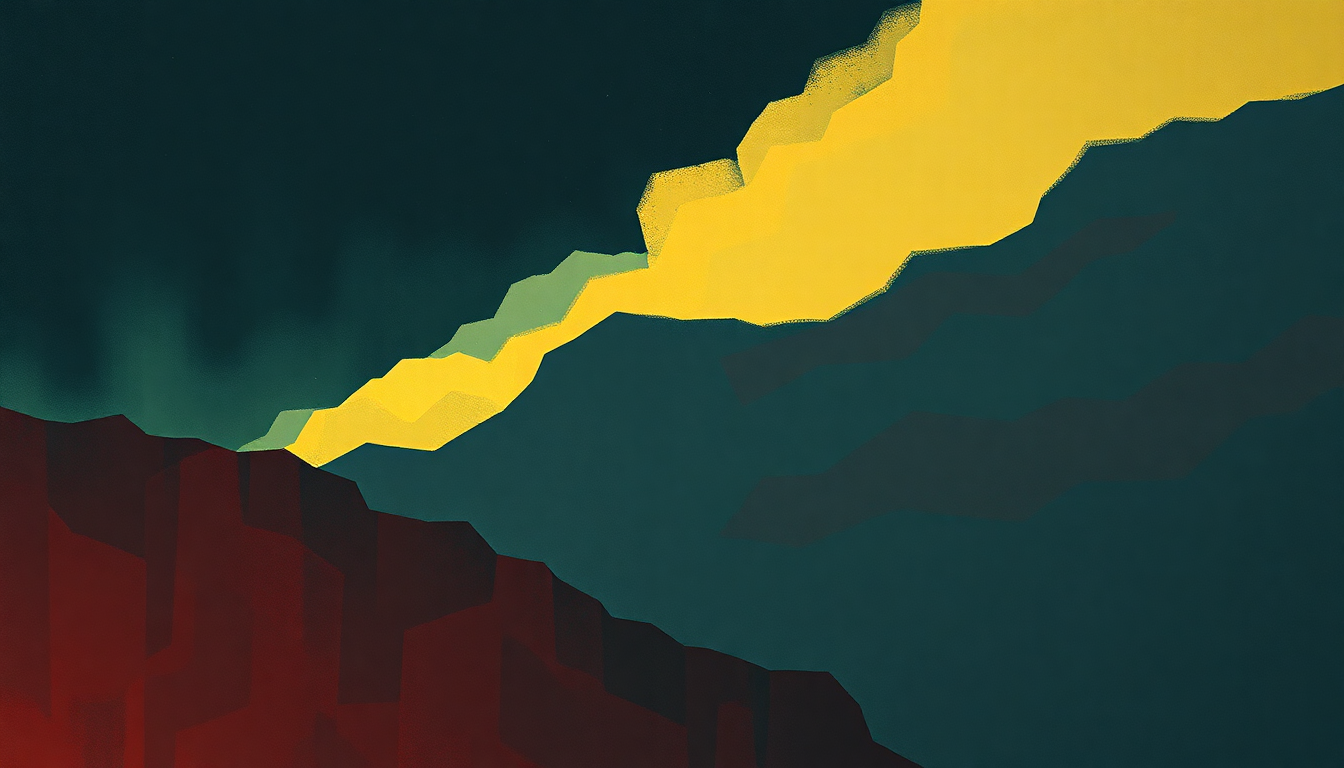 Fan-driven abstract illustration evoking the emotional arc of Mob Ties by Drake