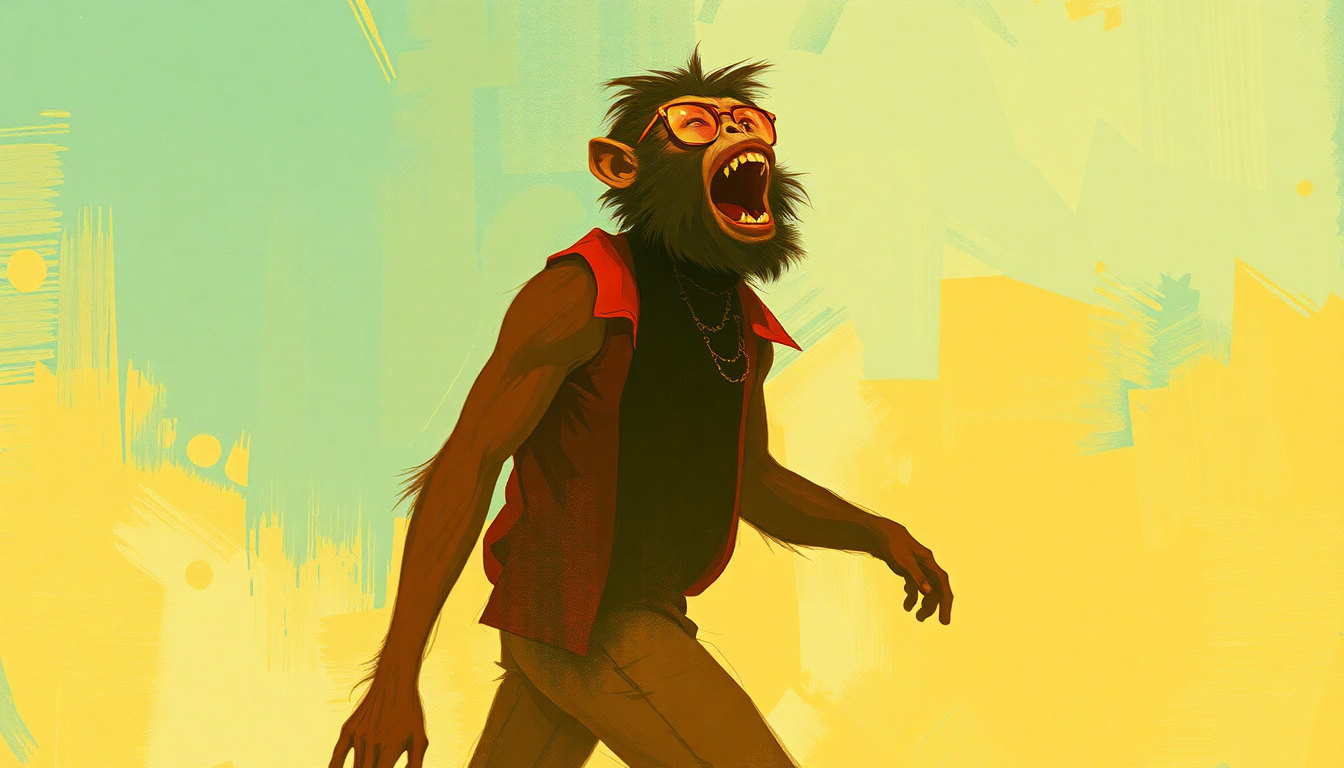 Fan-driven abstract illustration evoking the emotional arc of Monkey Man by Toots and the Maytals