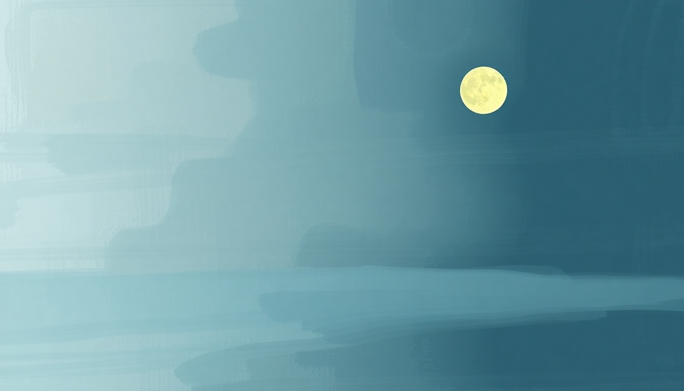 Fan-driven abstract illustration evoking the emotional arc of Moon Moon Moon by The Laurie Berkner Band