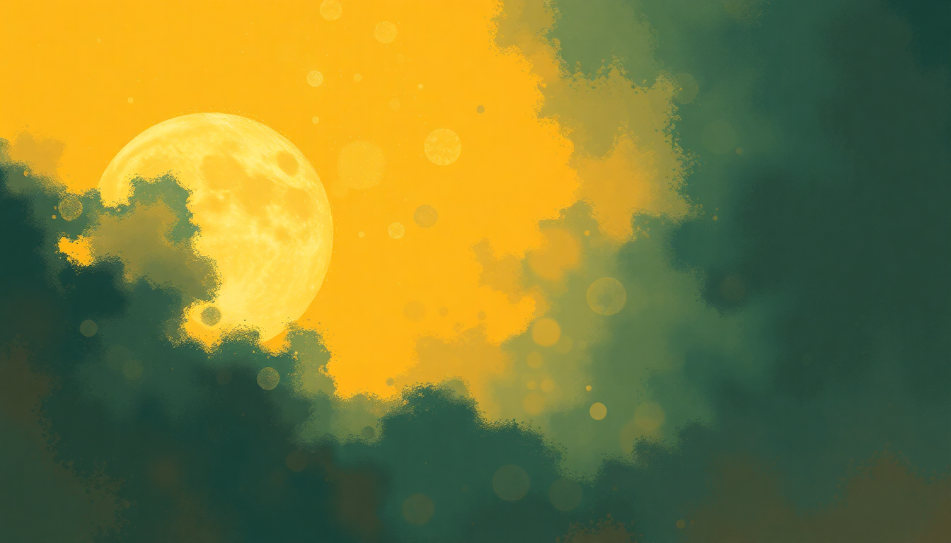 Fan-driven abstract illustration evoking the emotional arc of Moonshine Whiskey by Van Morrison