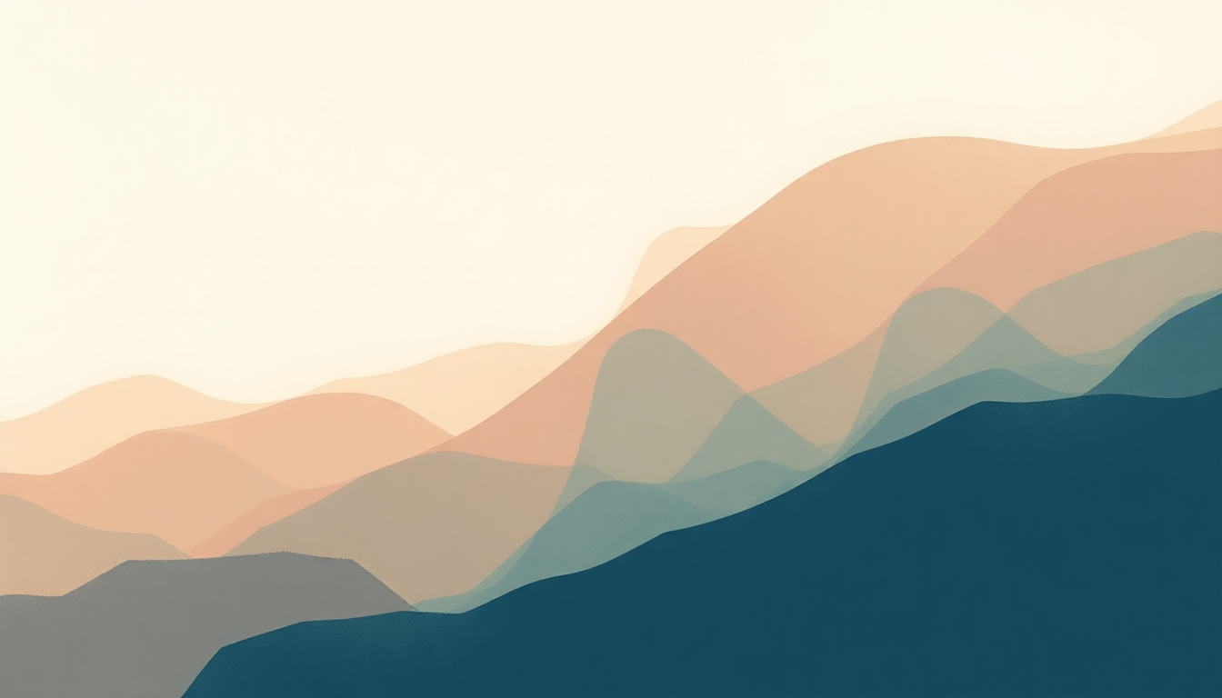 Fan-driven abstract illustration evoking the emotional arc of More and More by Twice