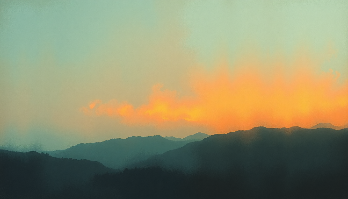 Fan-driven abstract illustration evoking the emotional arc of Morning Glory by Tim Buckley