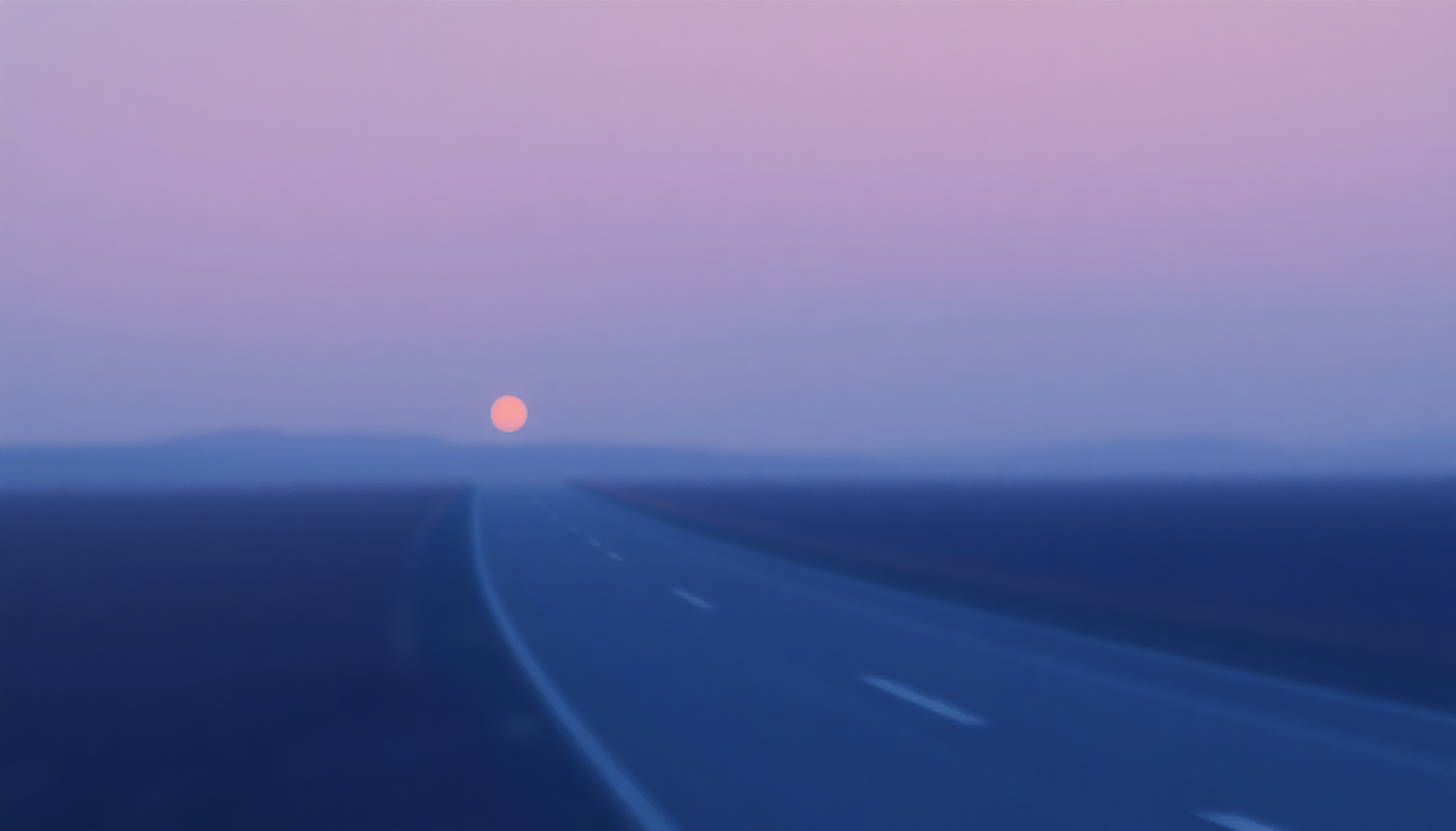 Fan-driven abstract illustration evoking the emotional arc of Morningtown Ride by Raffi