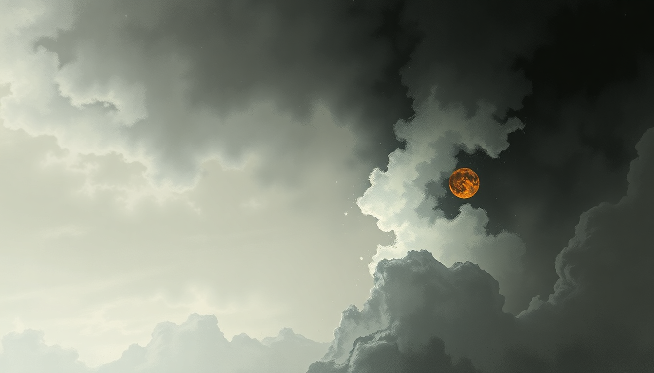 Fan-driven abstract illustration evoking the emotional arc of Mother of the World by Swans