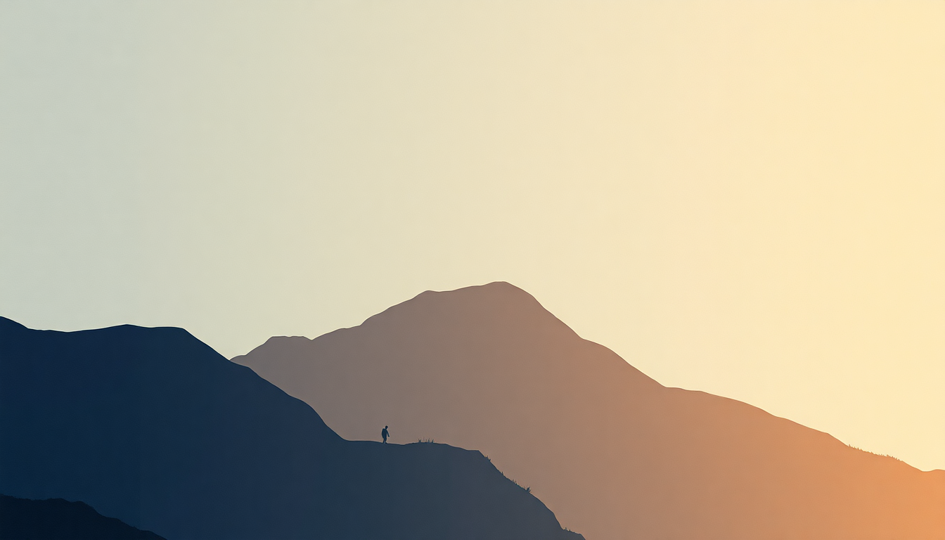 Fan-driven abstract illustration evoking the emotional arc of Mountain to Move by Nick Mulvey