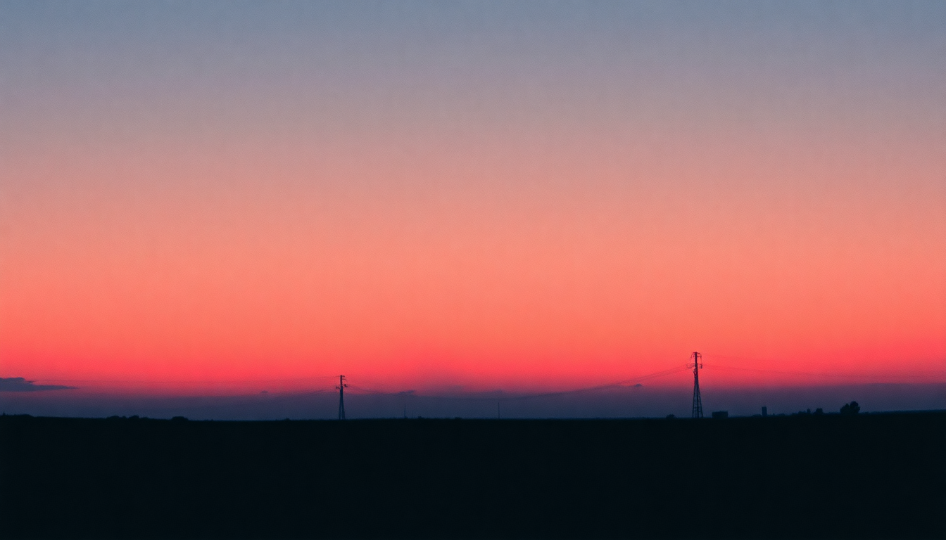 Fan-driven abstract illustration evoking the emotional arc of Music for Evenings by Young Marble Giants