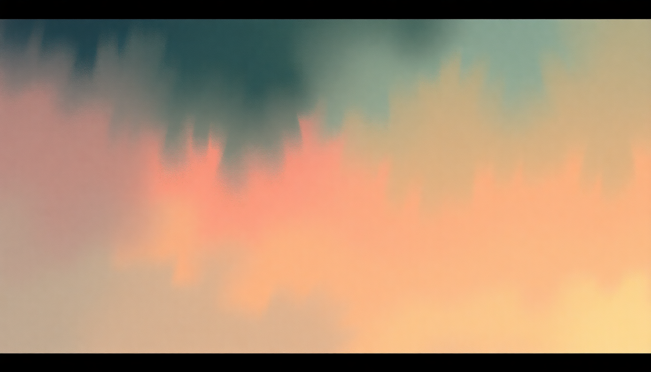 Fan-driven abstract illustration evoking the emotional arc of My Neighbor Totoro by Joe Hisaishi