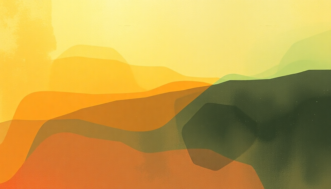 Fan-driven abstract illustration evoking the emotional arc of My Sweet Lord by George Harrison