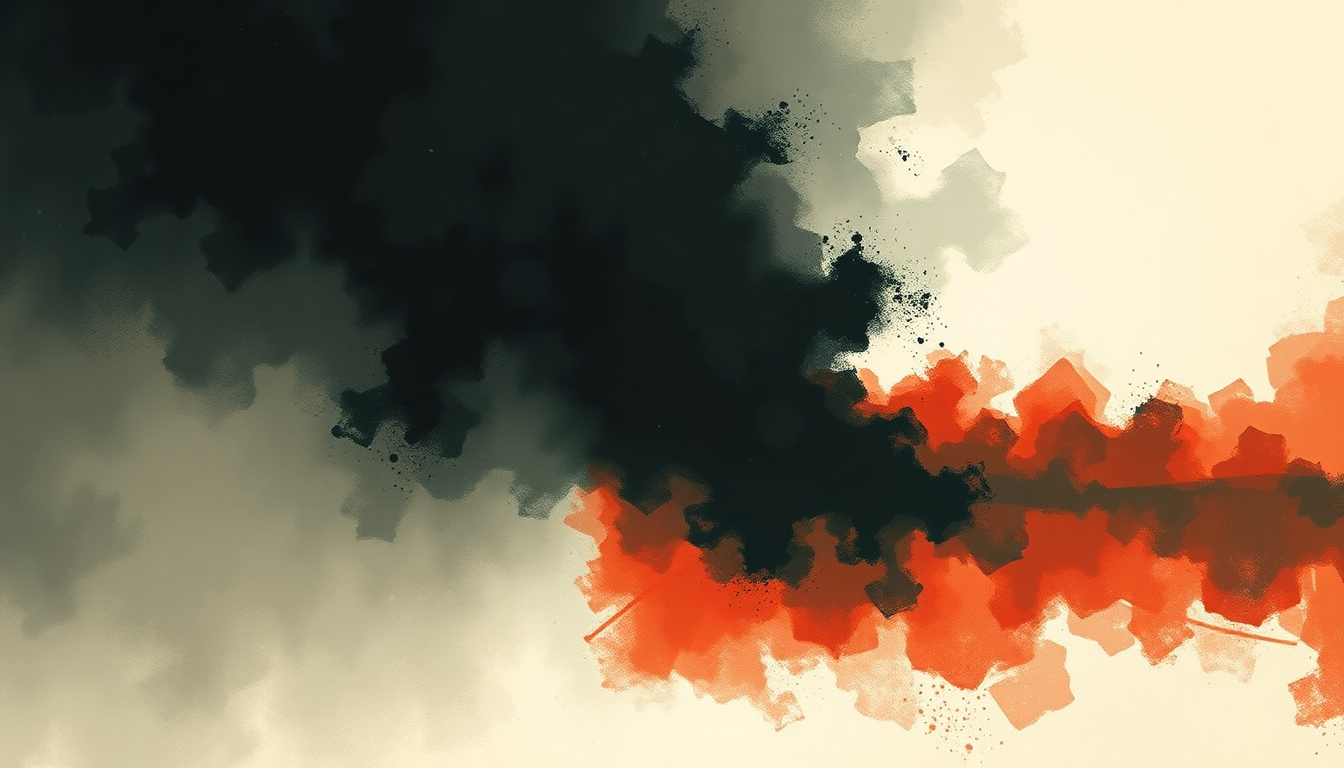 Fan-driven abstract illustration evoking the emotional arc of N95 by Kendrick Lamar