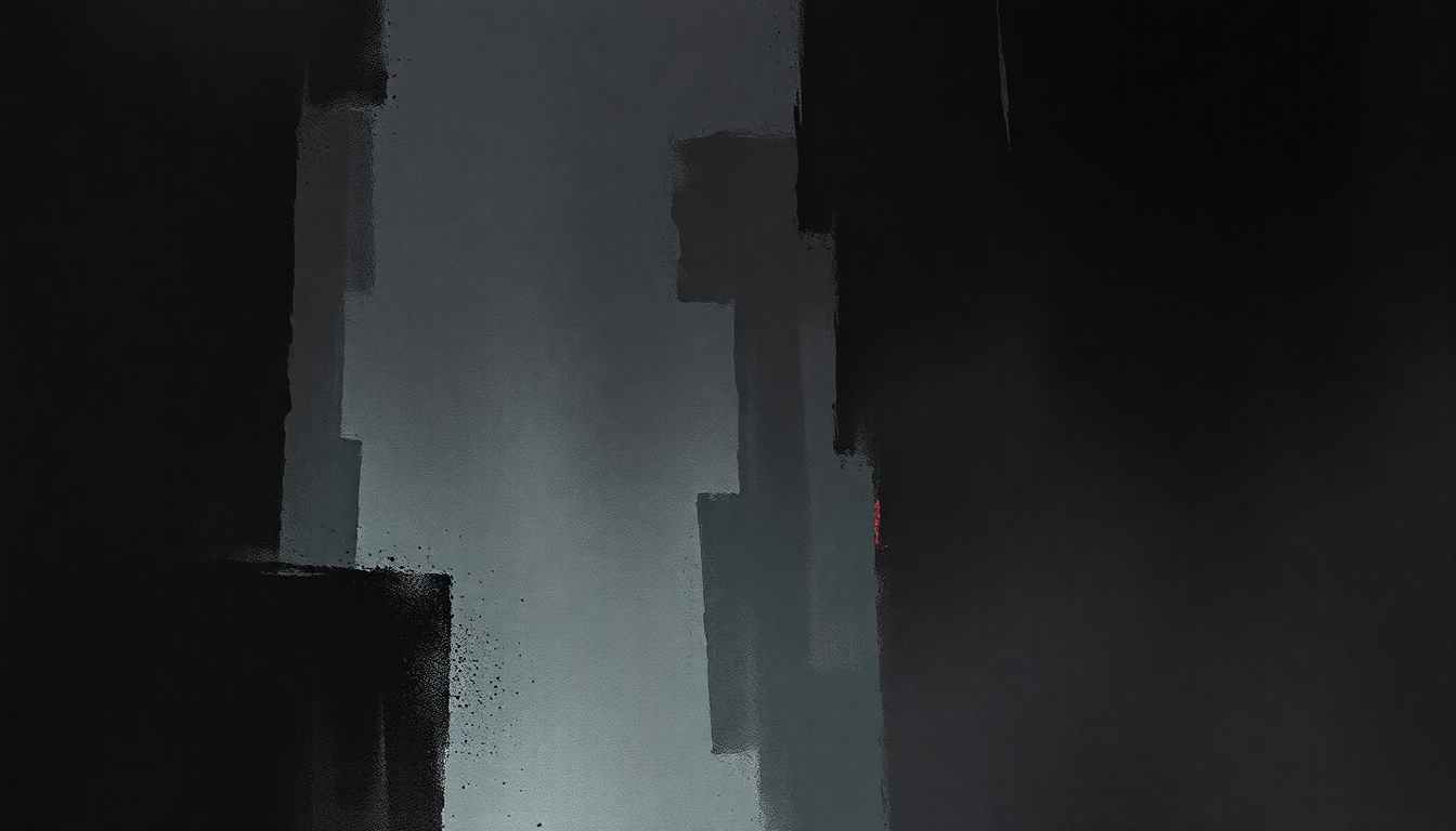 Fan-driven abstract illustration evoking the emotional arc of Naïveté in Black by Black Sabbath