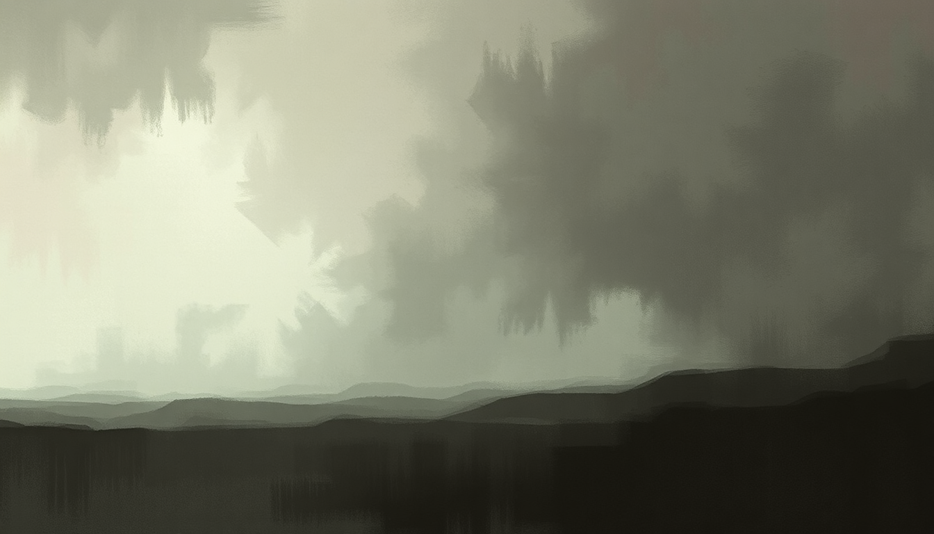 Fan-driven abstract illustration evoking the emotional arc of Namore by Converge